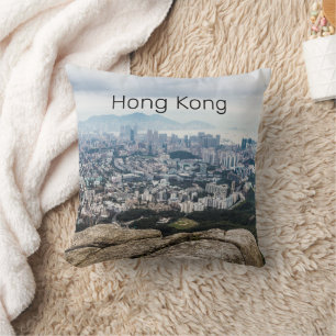 Almofada Hong Kong Lion Hill Skyline Panorama Souvenir