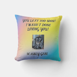 Almofada Honrando Seu Amado Pet: Memorial Sentido