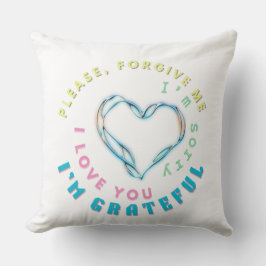 Almofada Ho'oponopono Healing Mantra - Azul Claro Espiritua