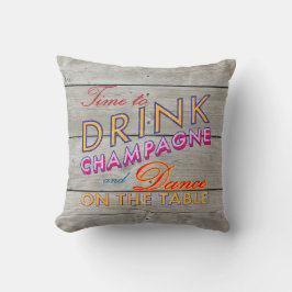 Almofada Hora de Beber Travesseiro Russo de Champanhe