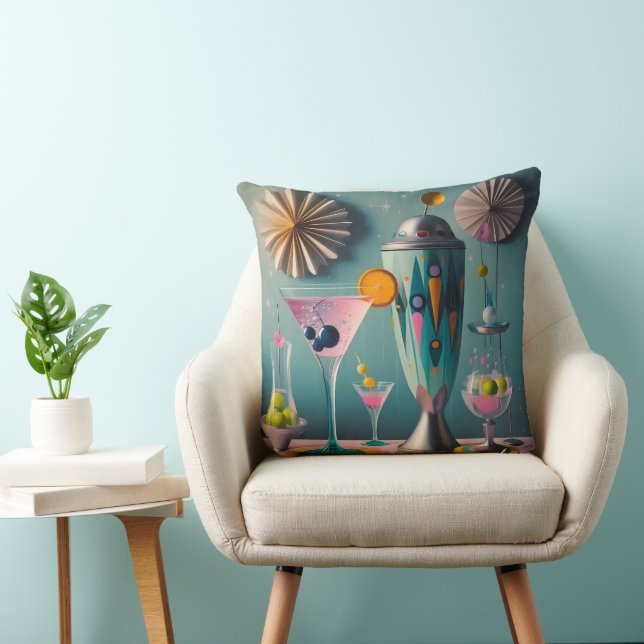 Almofada Hora do Cocktail Futurístico do meio século (Cadeira)