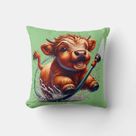 Almofada "Horário da Vaca Highland"