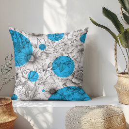 Almofada Horário de Verão, decorativo por Cyan Blue Retro P