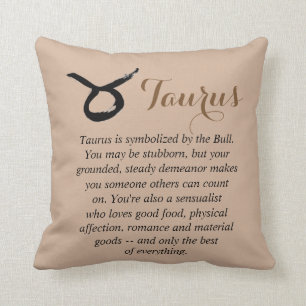 Almofada Horóscopo do zodíaco do Taurus