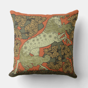 Almofada Horse Medieval Arts Artesanatos Art Nouveau