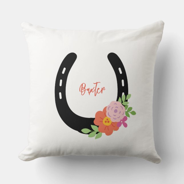 Almofada Horsferes NOME Horse FOTO Keepsasasaet Memorial (Frente)