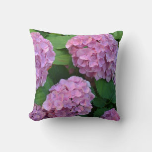 Almofada Hortensia hydrangea bush cor-de-rosa