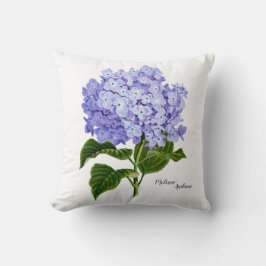 Almofada Hortênsia Lavanda Botânica Floral Personalizada