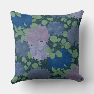Almofada Hortênsia Vintage Jardim Azul Naval Verde Lavanda