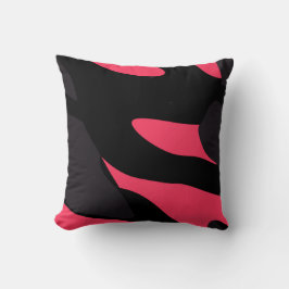 Almofada Hot pink, gray and black Camo abstract