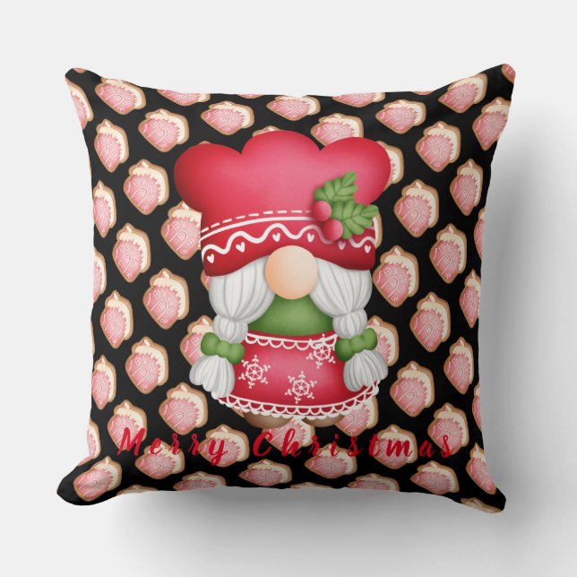 Almofada House Gnomo Personaliza Texto e Cor 20"X20" (Frente)