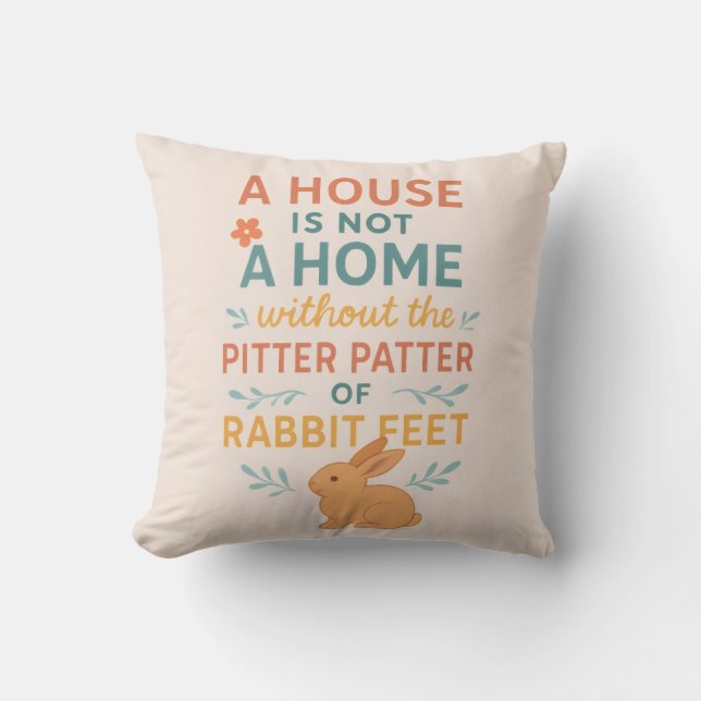 Almofada House pitter patter rabbit feet (Frente)