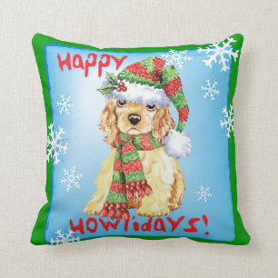 Almofada Howliday feliz cocker spaniel