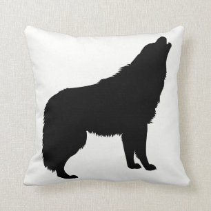 Almofada Howling Wolf Silhouette