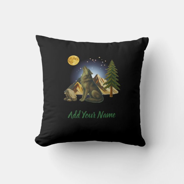 Almofada Howling Wolf Throw Pillow (Frente)