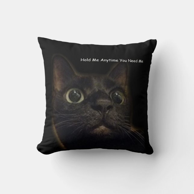 Almofada Hug Gato Negro Sortudo (Frente)
