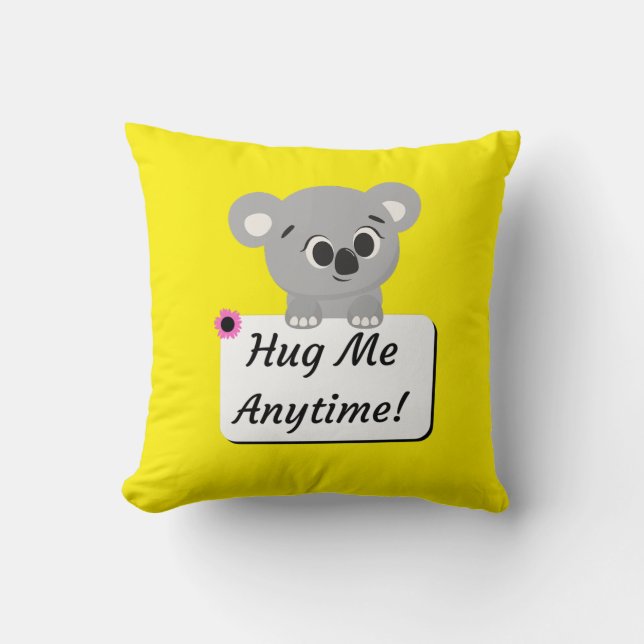 Almofada Hug Me Koala Throw Pillow (Frente)