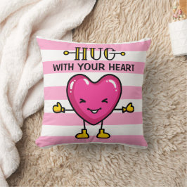 Almofada Hug With Your Heart Throw Pillows