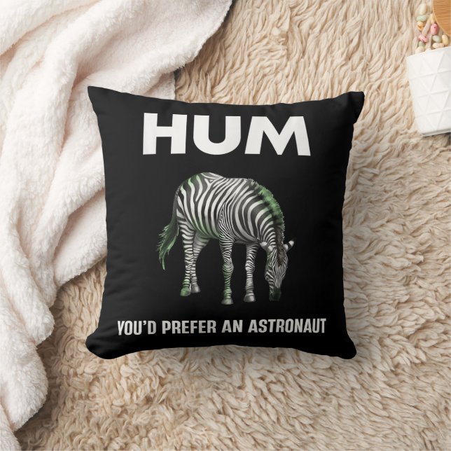 Almofada Hum Você Preferiria Um Adtronauta Zebra Engraçado (Cobertor)