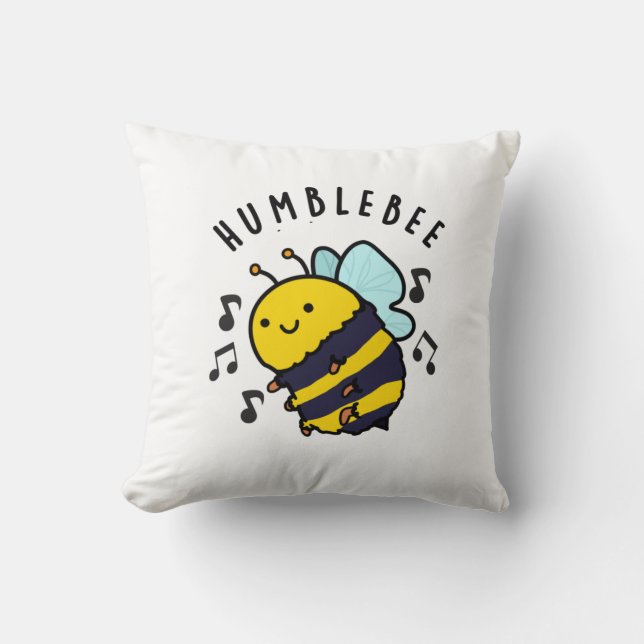 Almofada Humble Bee Engraçado Bumblebee Pun (Frente)