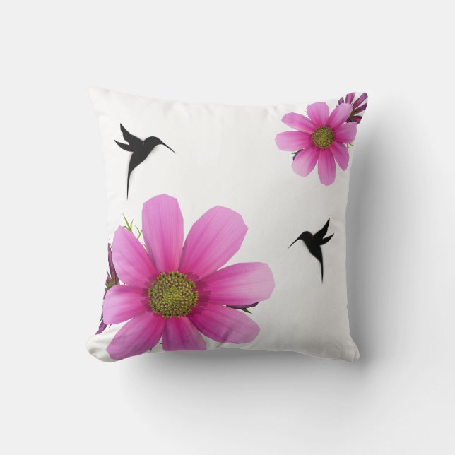 Almofada Humingbird & cosmos (Frente)