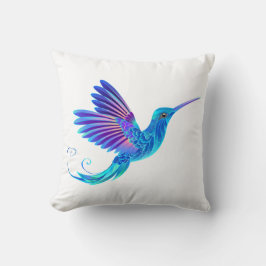 Almofada Hummingbird Decorativo a Cor Azul