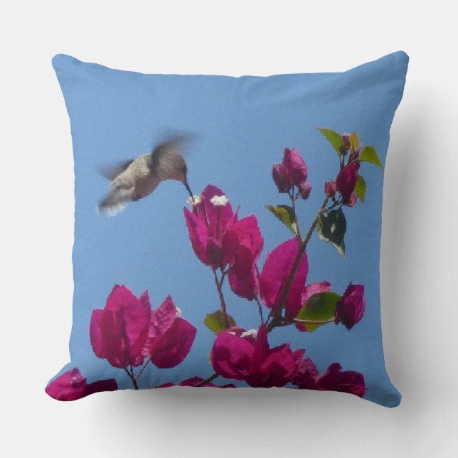 Almofada Hummingbird no Travesseiro decorativo Bougainville (Frente)