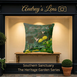 Almofada Hummingbird Pollinator Floral