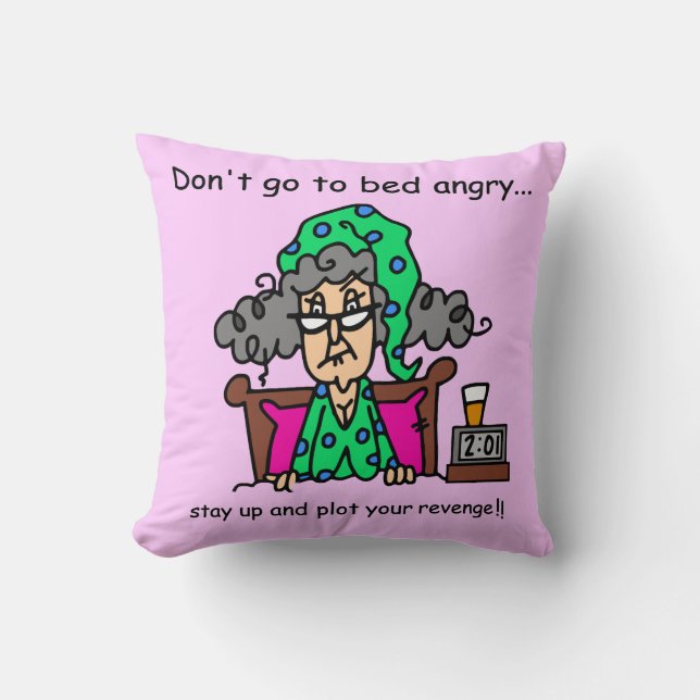Almofada Humor das horas de dormir (Frente)