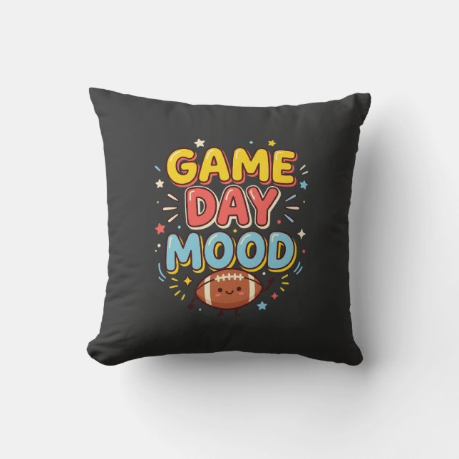 Almofada Humor de Dia de Jogo Fã de Futebol Engraçado (Frente)