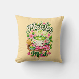 Almofada Humor de Matcha – Chá de Matcha Kawaii Fofo