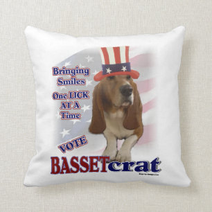 Almofada Humor político de Basset Hound