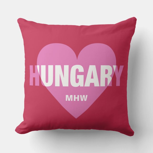 Almofada Hungria Adora travesseiros decorativos de monogram (Frente)