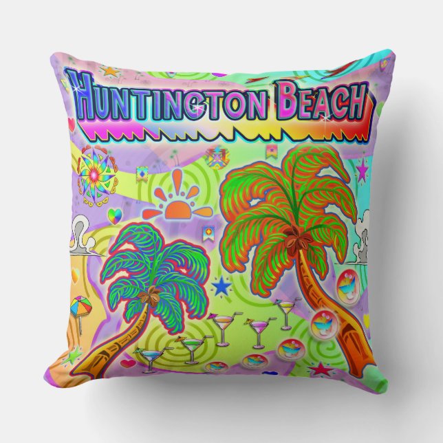 Almofada Huntington Beach Vacation Target Pillow (Frente)
