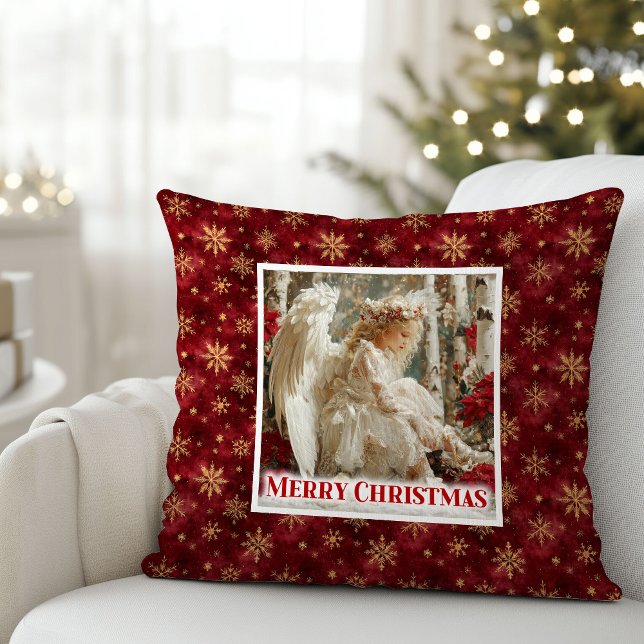 Almofada Hushed Cozy Angel Victorian Christmas Pillow Gift (Hushed Cozy Angel Victorian Christmas Pillow Gift)