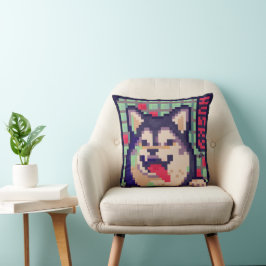 Almofada Husky Pixel Art