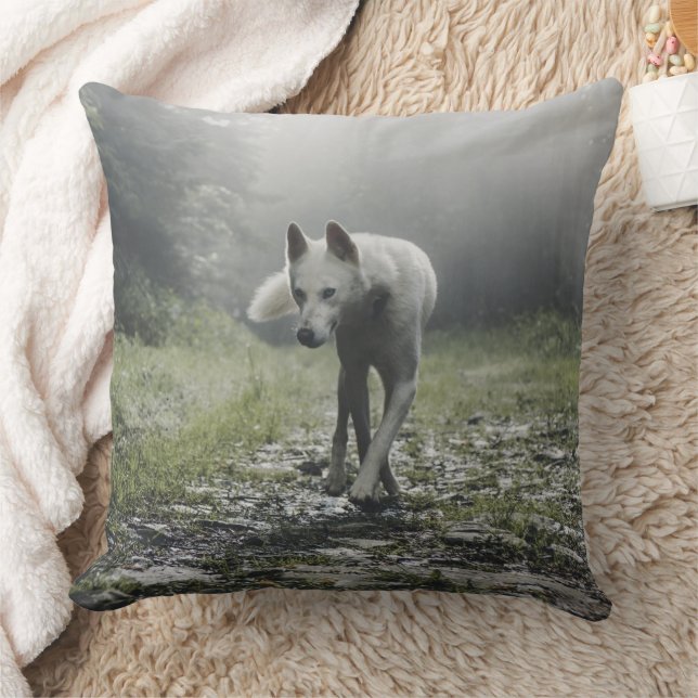 Almofada Husky Siberiano Branco (Cobertor)