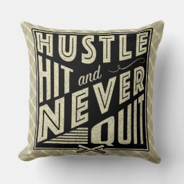 Almofada Hustle de Softball de Baseball, Bata e Nunca Sair 