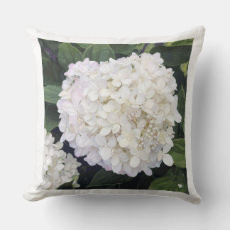 Almofada Hydrangea - Blush branco e roxo - Travesseiro deco