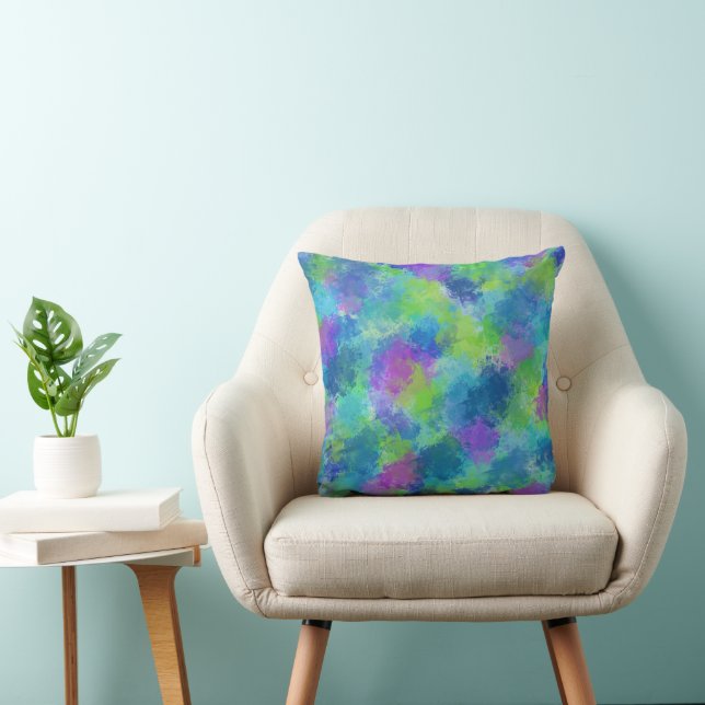 Almofada Hydrangeas Abstrato (Cadeira)