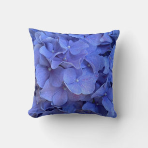 Almofada Hydrangeas florais elegantes de periguito azul