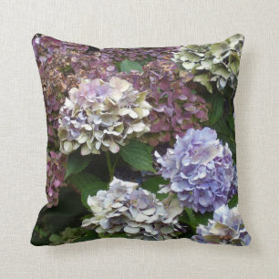 Almofada Hydrangeas roxos de 1 azul da lavanda