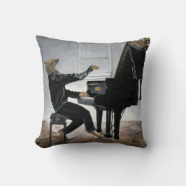 Almofada Hyena Piano Music Player Fantasy Travesseiro decor