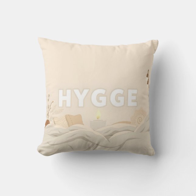 Almofada Hygge Throw Pillow | Cozy Scandinavian Home Decor (Frente)