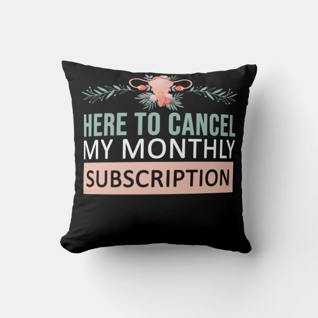 Almofada Hysterectomy Awareness Flowers Uterus Removal (Frente)