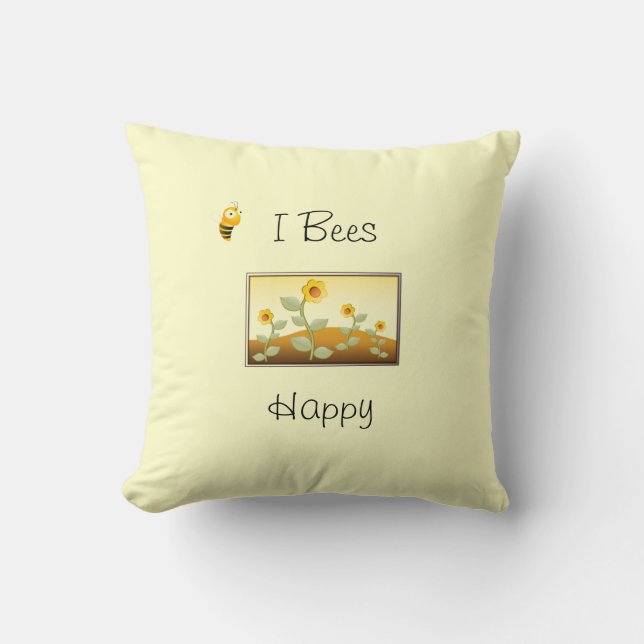 Almofada I Bees Happy American MoJo Travesseiros (Frente)