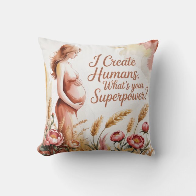 Almofada I Create Humans. What’s Your Superpower (Frente)