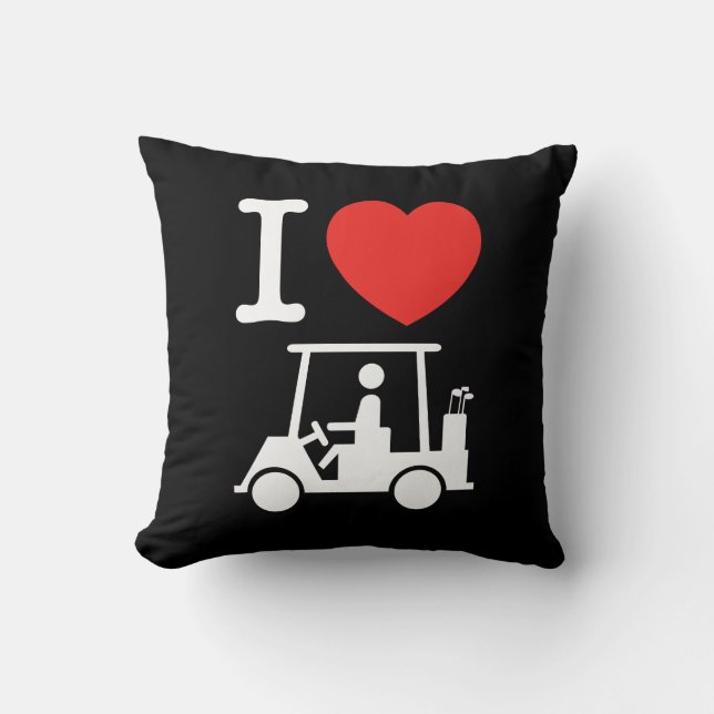 Almofada I Heart (Love) Golf Cart (Frente)