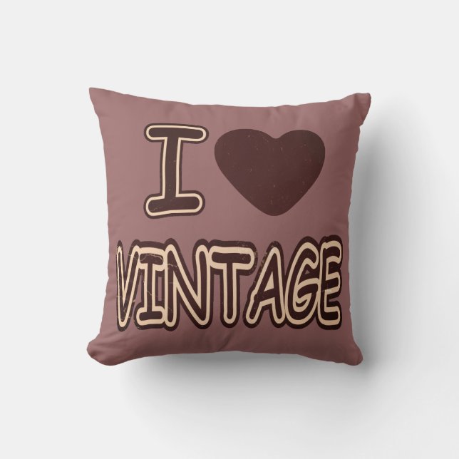 Almofada I Heart Vintage Travesseiro (Frente)