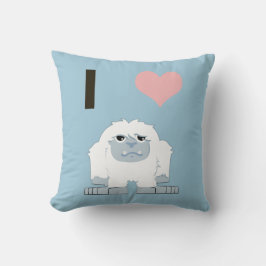 Almofada I Heart Yeti Cute Cartoon Snow Monster